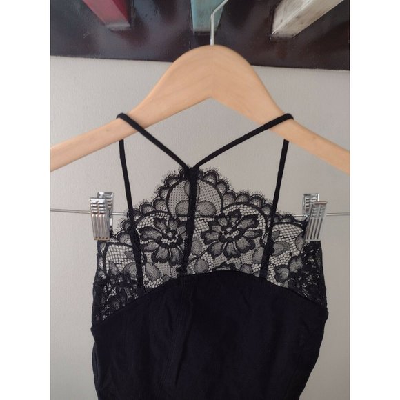 Free People Black Lace Mini Dress - Picture 3 of 12